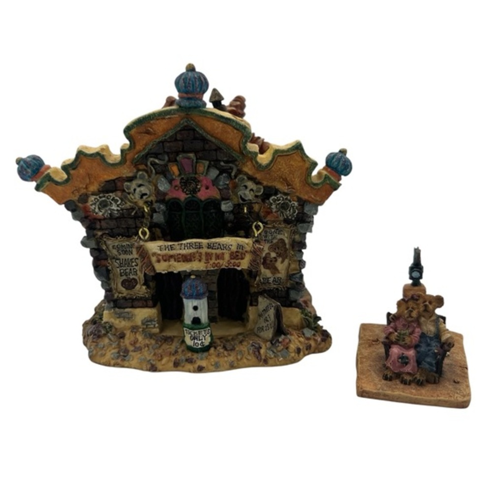 Boyds Bears Bearly-Built Villages The Roxbeary Theater Figurine Box Certificate